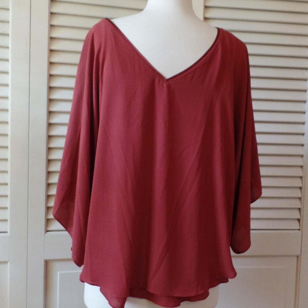 WHBM | Dolman Flowy Sleeve Layered Tunic M